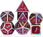 Zinc Alloy Metal Polyhedral Dice Set – Multiple colors available for DND & Tabletop RPGs